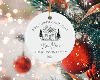 New Home Ornament, First Christmas in Our New Home Ornament, Personalized First Christmas Keepsake, Custom Real Estate New Home Gift