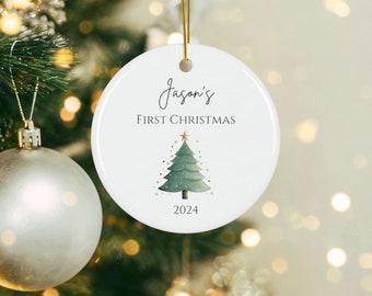 Custom Baby's First Christmas Ornament, First Christmas Baby Name Ornament, Personalized First Christmas Keepsake, Christmas Gift, Keepsake