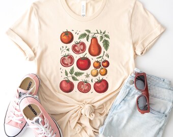 Tomato T-Shirt, Gardening Vegetable Shirt, Unisex Tee, Spring Shirt, Foodie T-Shirt, Gardening Gift, Veggies Plant Lady Shirt, Veggie Lovers