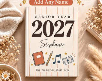 Diario personalizado para estudiantes de último año de secundaria (2027), regalo de graduación para la promoción de 2027, diario de recuerdos para estudiantes de último año de secundaria.