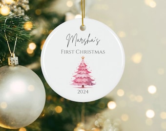 Custom Baby's First Christmas Ornament, First Christmas Baby Name Ornament, Personalized First Christmas Keepsake, Christmas Gift, Keepsake