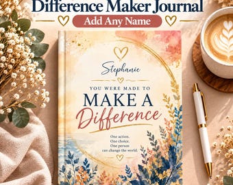 Personalisiertes Notizbuch „Difference Maker Journal“ – Geschenk zur Mitarbeiteranerkennung, Dankeschön-Geschenk für Kollegen, Notizbuch zur Mitarbeiterehrung, personalisiert mit Namen
