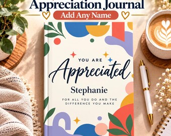 Personalisiertes Notizbuch „Difference Maker Journal“ – Geschenk zur Mitarbeiteranerkennung, Dankeschön-Geschenk für Kollegen, Notizbuch zur Mitarbeiterehrung, personalisiert mit Namen