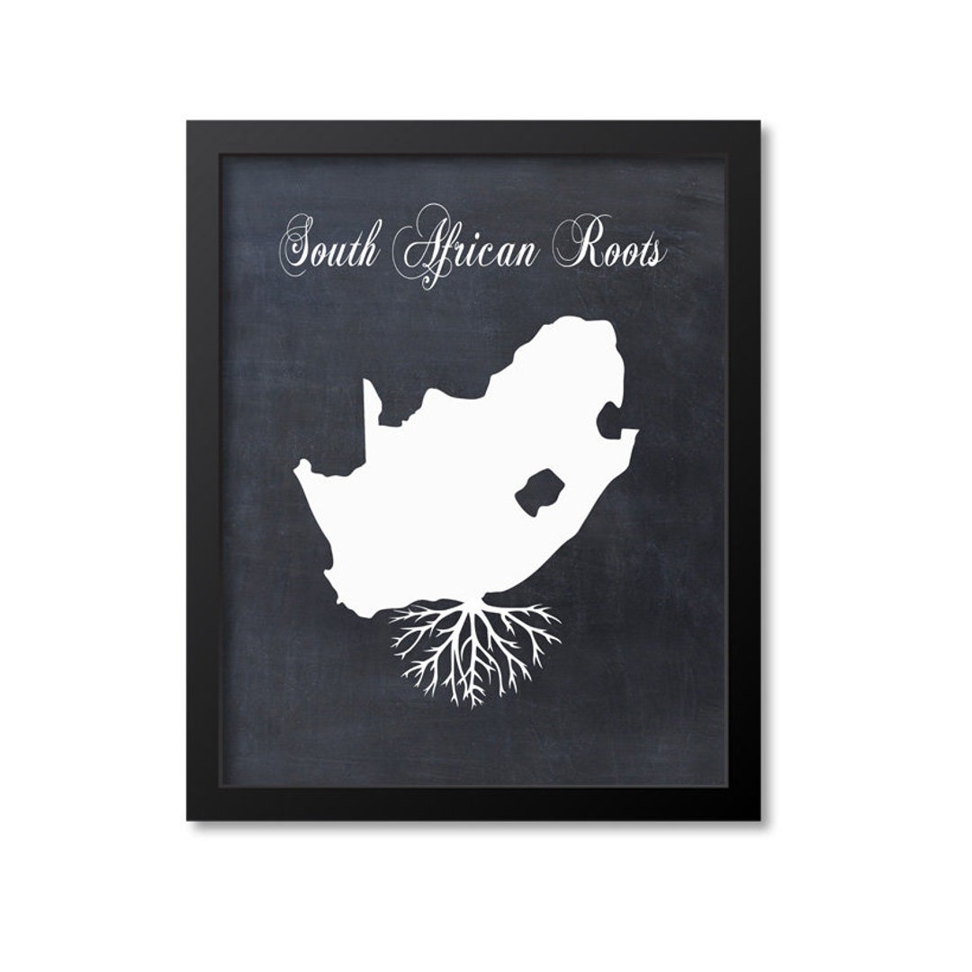 South African Roots Print South Africa Art South Africa Etsy