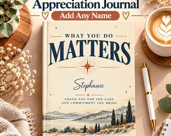 Personalisiertes Notizbuch „Difference Maker Journal“ – Geschenk zur Mitarbeiteranerkennung, Dankeschön-Geschenk für Kollegen, Notizbuch zur Mitarbeiterehrung, personalisiert mit Namen