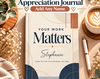 Personalisiertes Notizbuch „Difference Maker Journal“ – Geschenk zur Mitarbeiteranerkennung, Dankeschön-Geschenk für Kollegen, Notizbuch zur Mitarbeiterehrung, personalisiert mit Namen