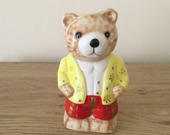 vintage teddy bear money box