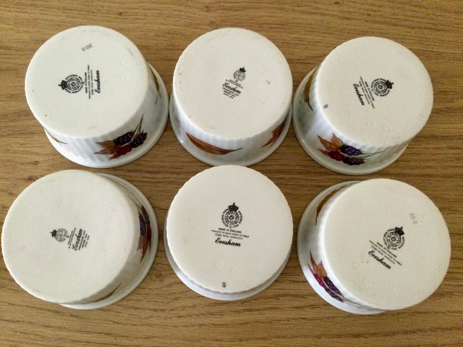 Royal Worcester Evesham Gold Ramekin set of six. Etsy