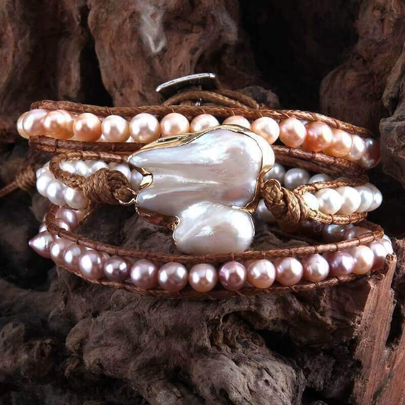 Bracelet-Collier Pearls Soft Water Natural Culture