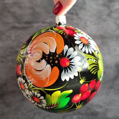 Christmas Ornament Ukraine Tree Ball Personalized Hand Etsy