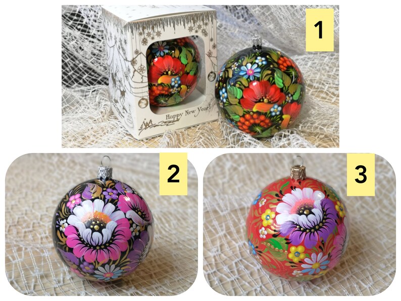 Christmas Ornament hand painted Ukrainian tree ball Etsy