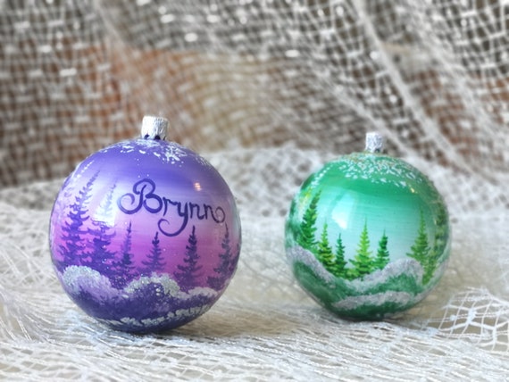 painted personalized christmas ornaments