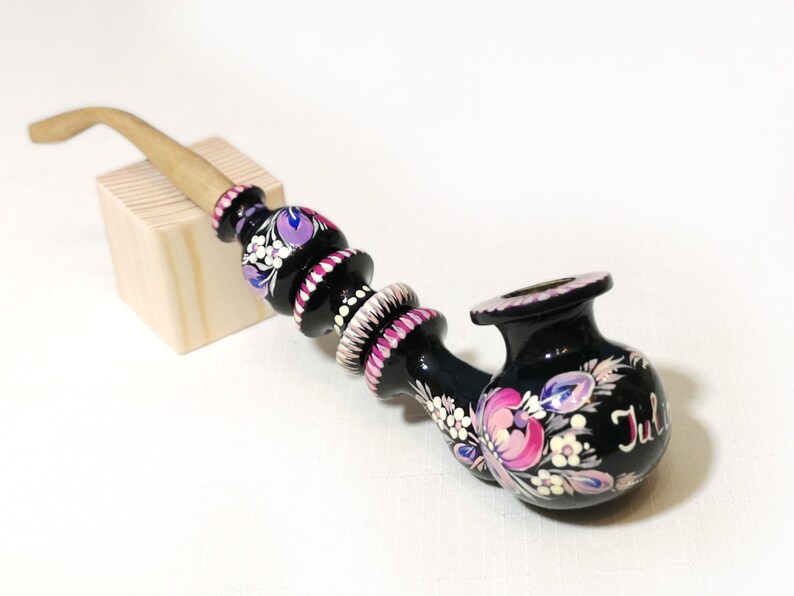 Personalised Smoking Pipe Tobacco Pipe for Women Peace Carved - Etsy