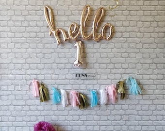 BONJOUR Script personnalisé rose ballon ballons, ballon lettres, décoration d'anniversaire
