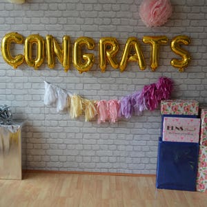 CONGRATS 16&quot; Rose ,Gold ,Silver Mylar Balloons, Foil Letters Balloon,anniversary Birthday Decoration,Wedding