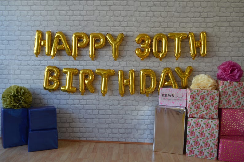 40th Happy 50th Rose Gold Balloons 50th Gold Foil Custom Age Bday Silver