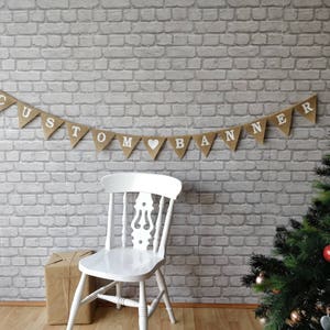 Custom Words Personalised Bunting  Wedding Custom Bunting Garland Hand Made Say Anything