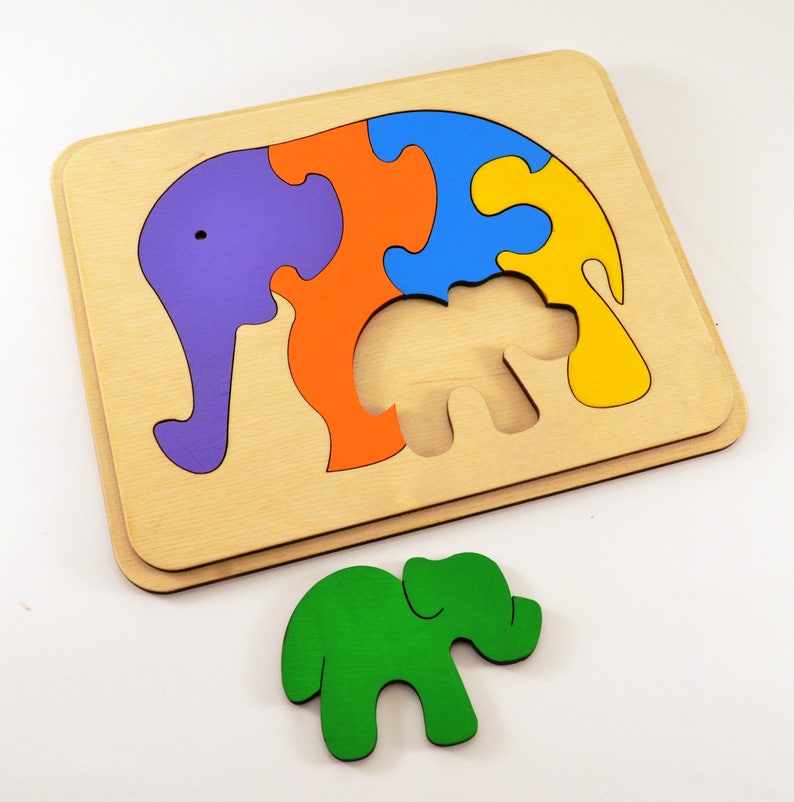 Houten speelgoed houten puzzel Chrisrmas baby geschenken | Etsy houten speelpuzzel olifant creatief speelgoed spelen en