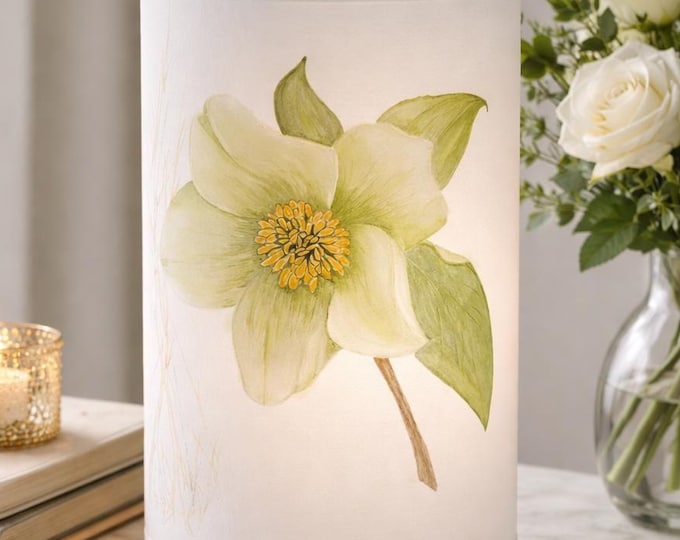 Featured listing image: Hellebore Table Lamp – Soft Floral Elegance