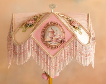 VICTORIAN LAMPSHADE CANDY with beaded fringe for romantic déco