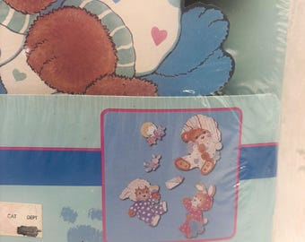 Vintage Teddy Beddy Bear Nursery Decor Set: 1990s Pastel Cutouts