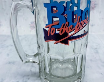 Vintage 1994 Budweiser "Bud To The Bone" Beer Mug, 25 oz Anheuser Busch Stein