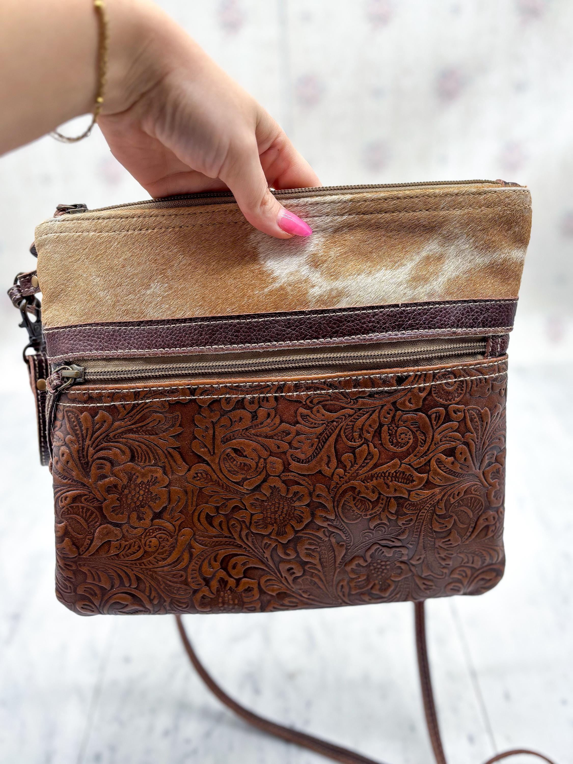 Myra Brown and Cream unique Floral Women\'s Bag Myra Floral Bag - Etsy main image 3