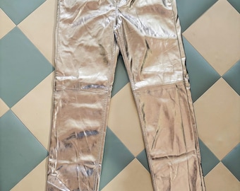 Pantalon métallisé NWT GAP - Jean coquin à taille haute enduit d'un film, taille 29/8