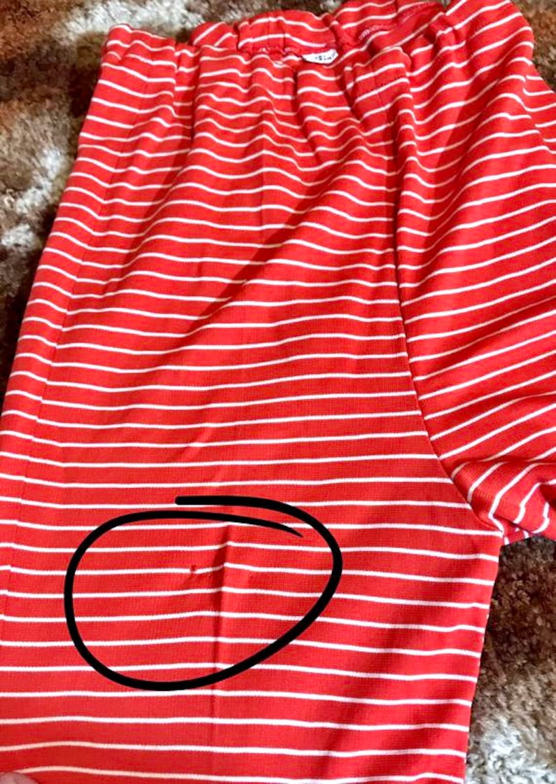 size 13 Mid century mod Jane Compton jumpsuit bright orange women\u2019s size mediumlarge 1960\u2019s sleeveless ILGWU stripes yolk collar