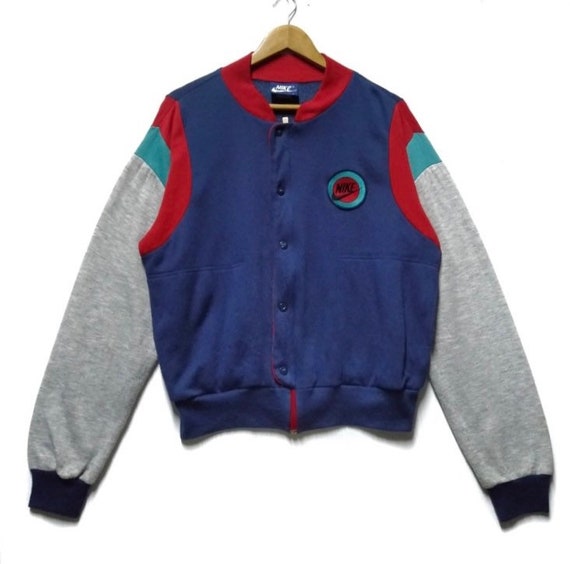 Rare!! Vintage 80s NIKE SWOOSH Multicolor Raglan V