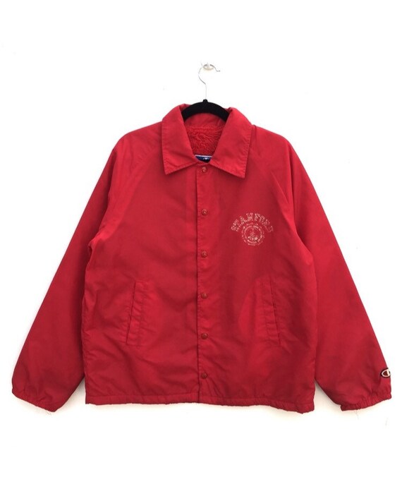 champion windbreaker red