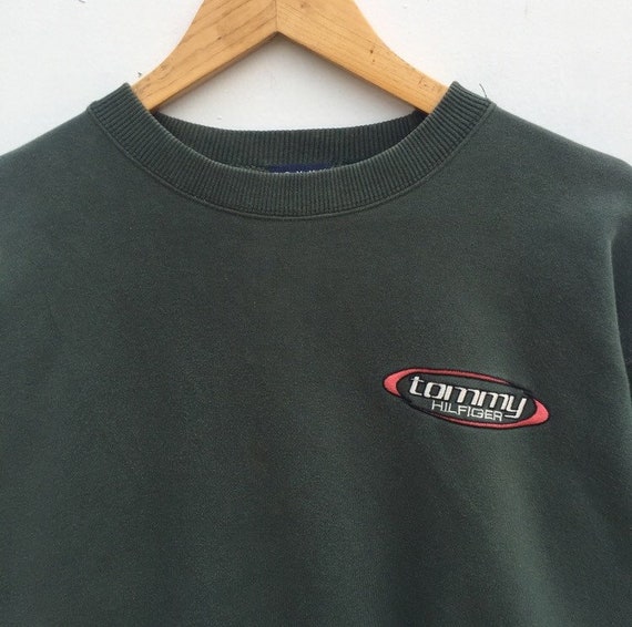 tommy hilfiger green sweatshirt