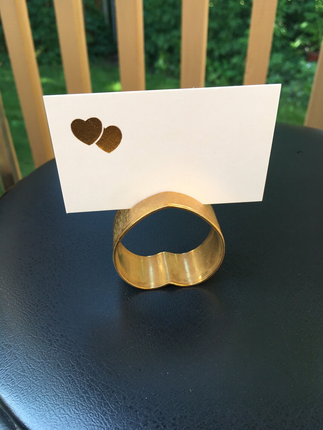 Rare BIRK'S Hong Kong Wedding Napkin Rings & Name Cards, Gold Tone