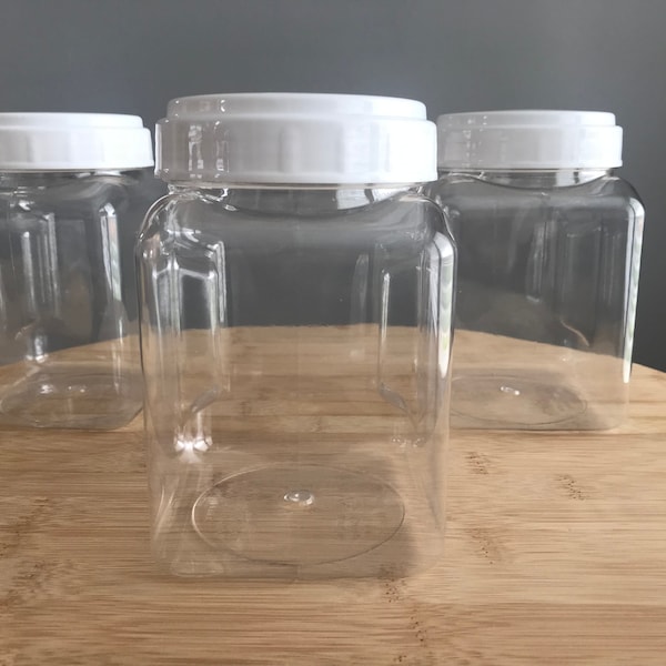 38oz. Plastic Bottle | Container | Plastic Jar with Lid | Plastic Canister