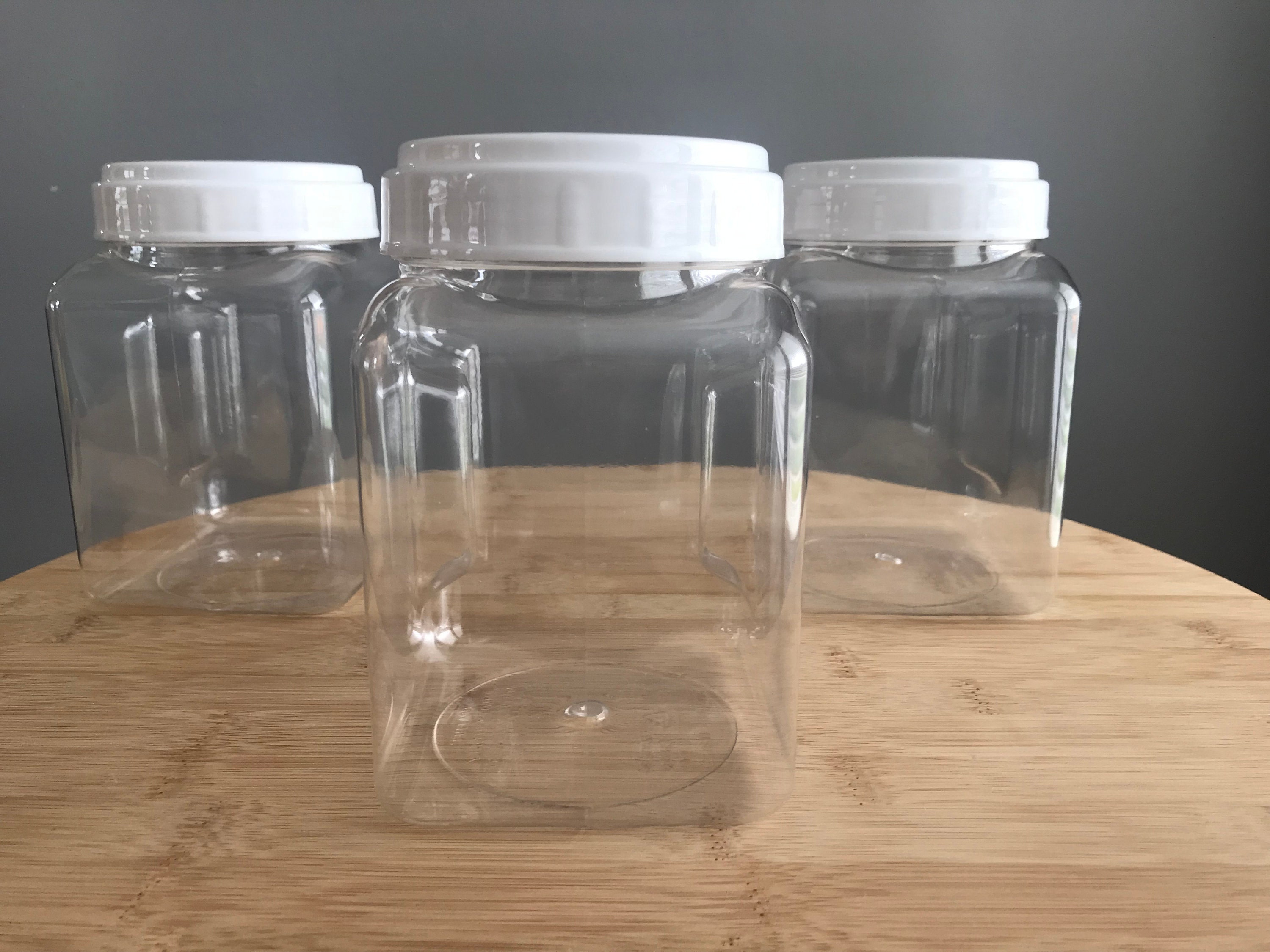 Plastic Canisters With Lids Etsy