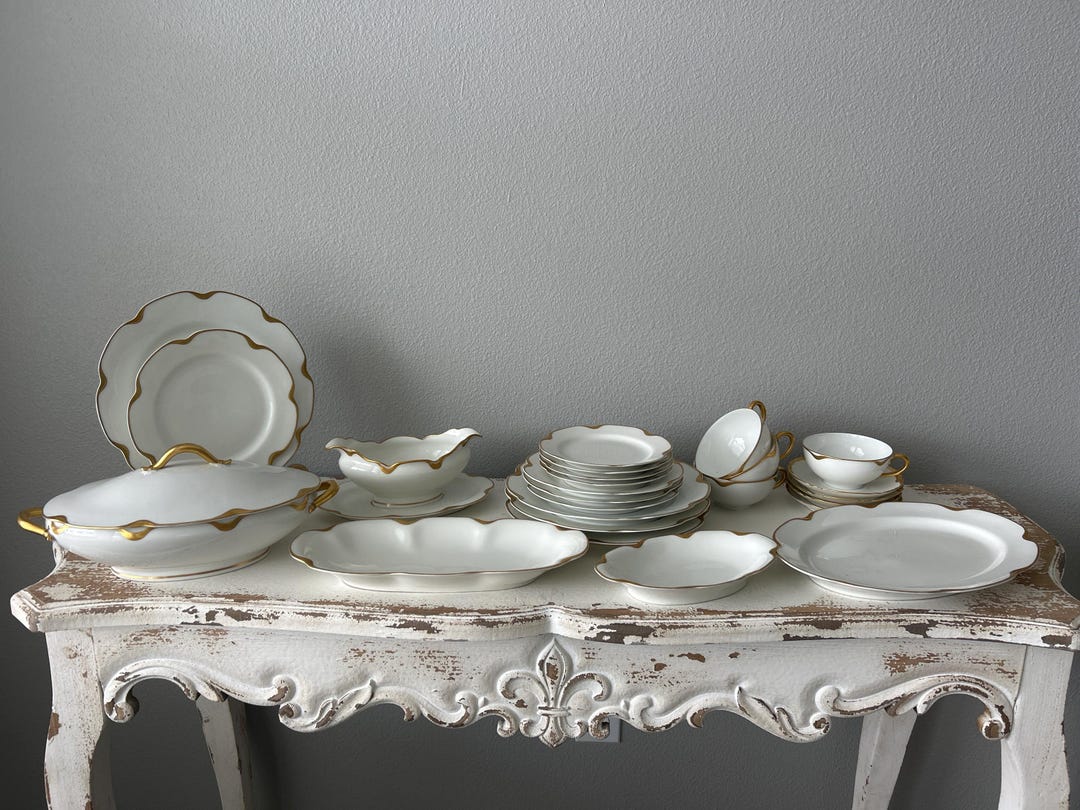 フランス製 Limoges Haviland リム付きディープディッシュ フランス製