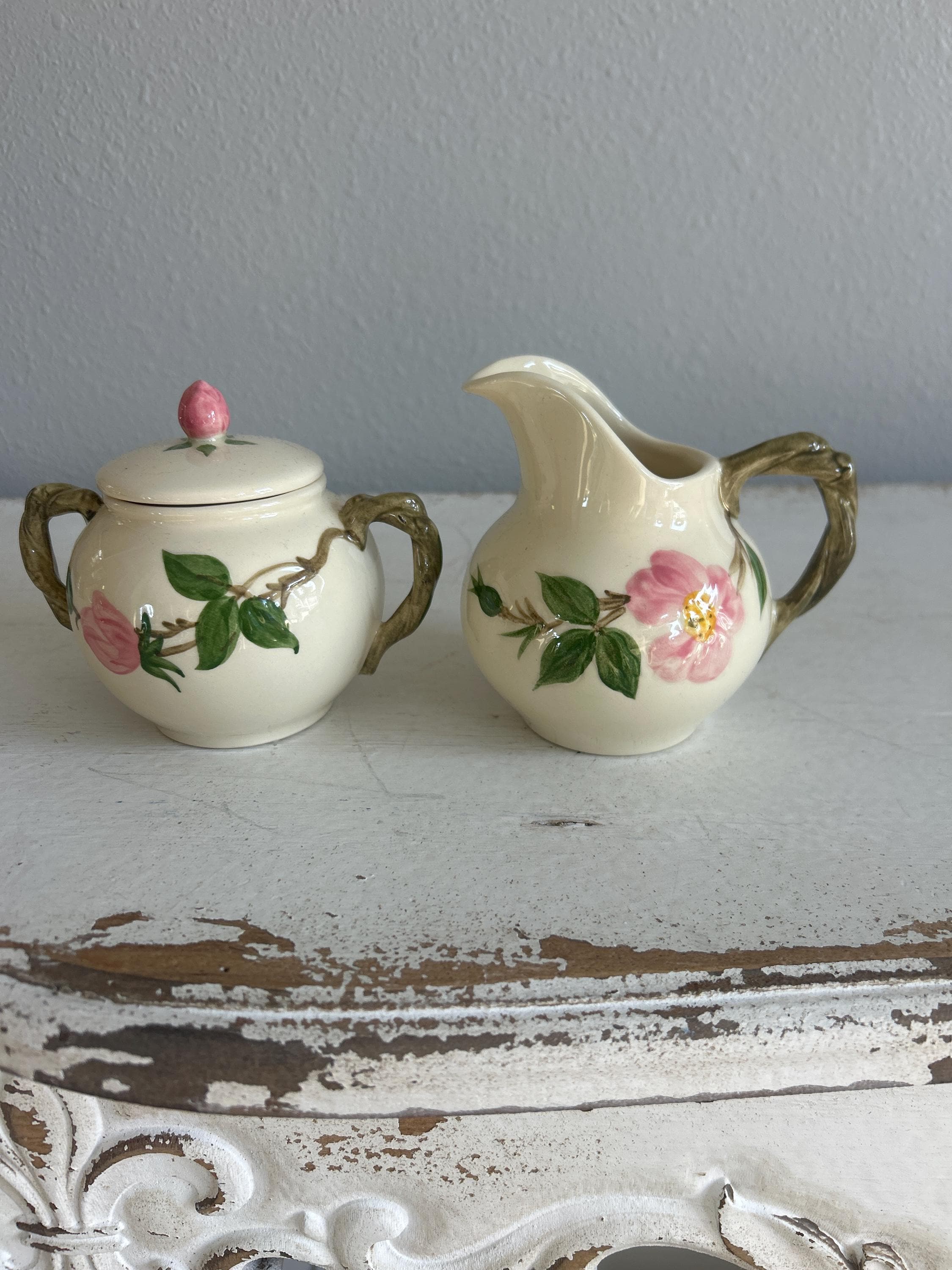 Vintage Franciscan Desert Rose China Set: 56-piece Hand-painted
