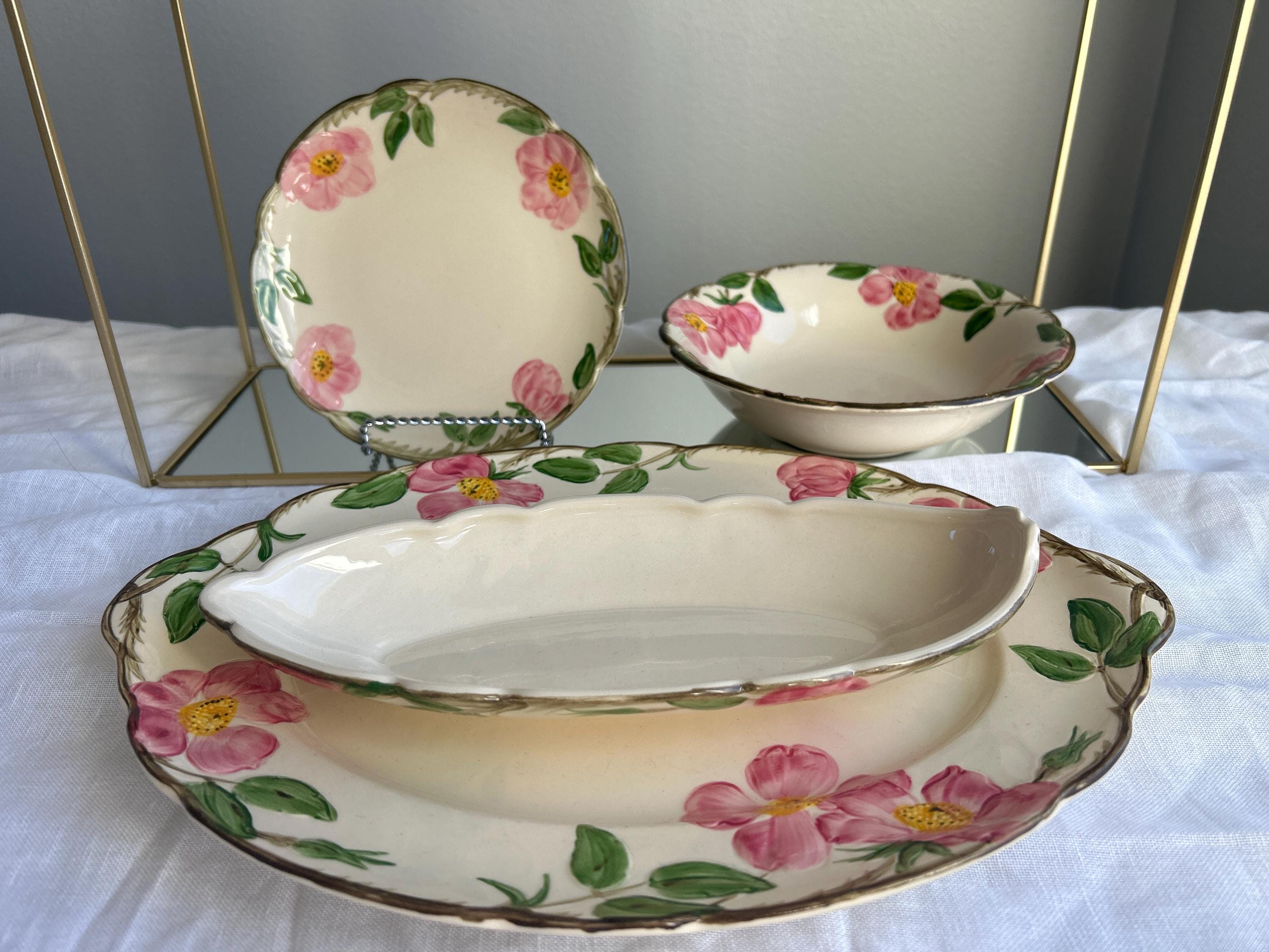 Vintage Franciscan Desert Rose China Set: 56-piece Hand-painted