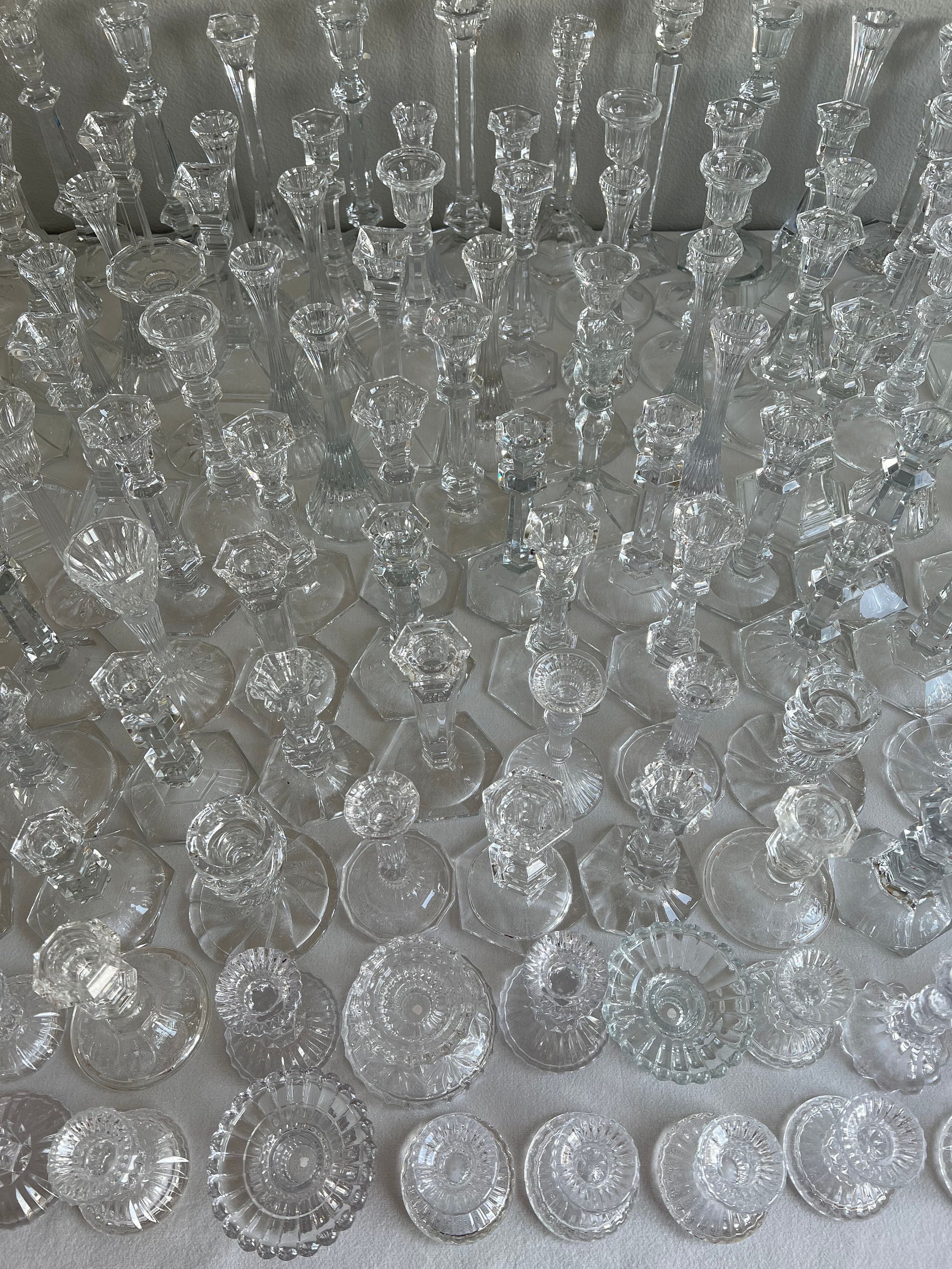 Vintage Glass / Crystal Candle Holder Candlestick - Etsy