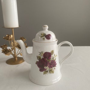 Vintage Arthur Wood England Floral Rose Teapot