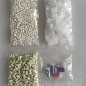 White Marshmallow Foam Beads for Slime & Floam