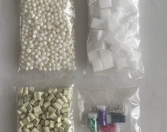 Weiße Marshmallow Schaumperlen für Slime & Floam