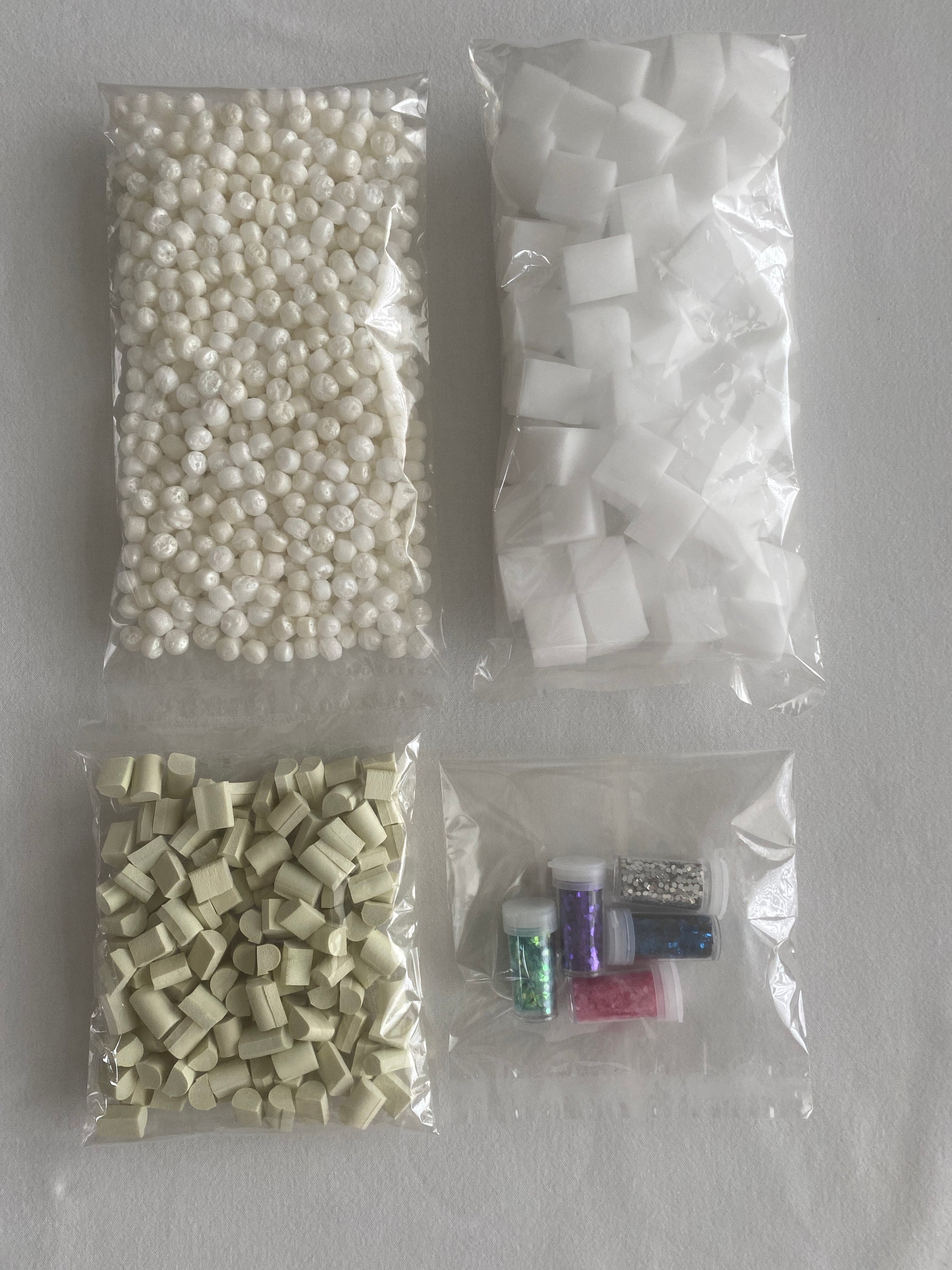 Foam Beads for DIY Craft, Slime Beads 19 Packs Approx 61,100 PCS