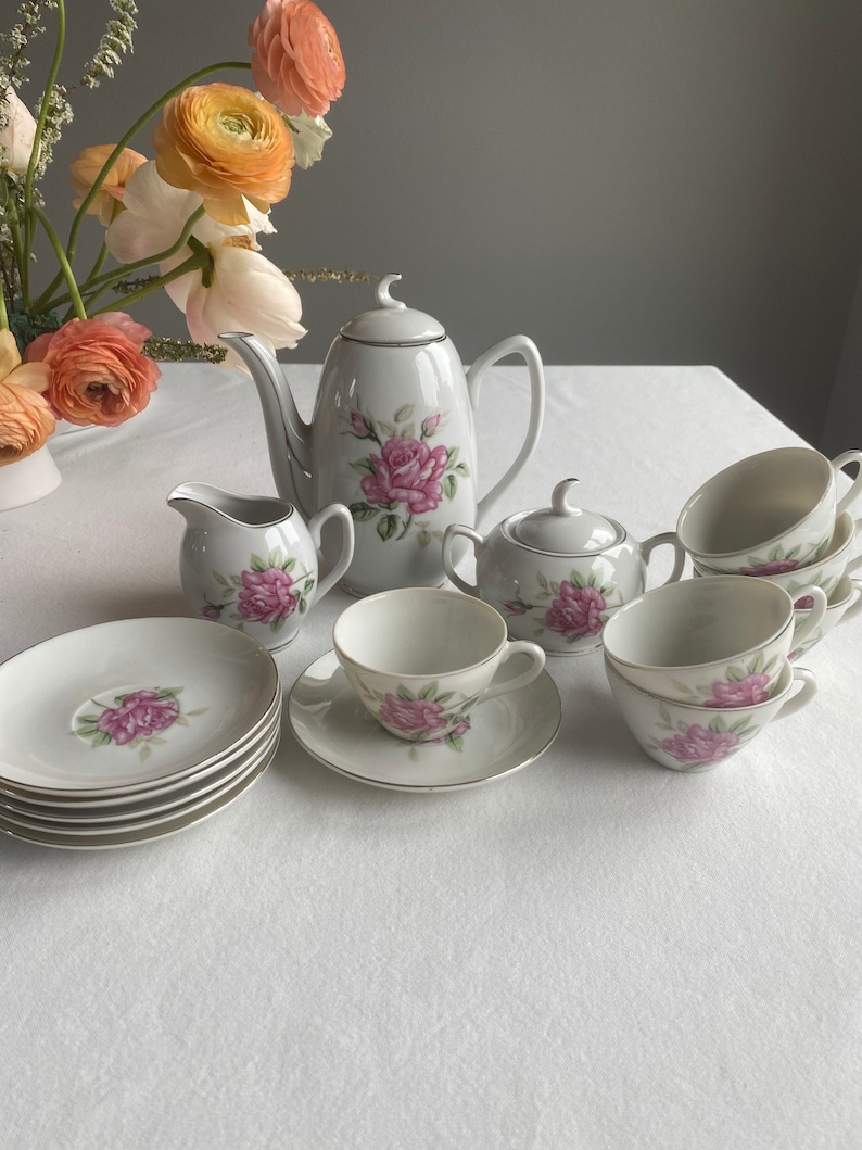 Vintage Rose Mini Tea Set - Etsy