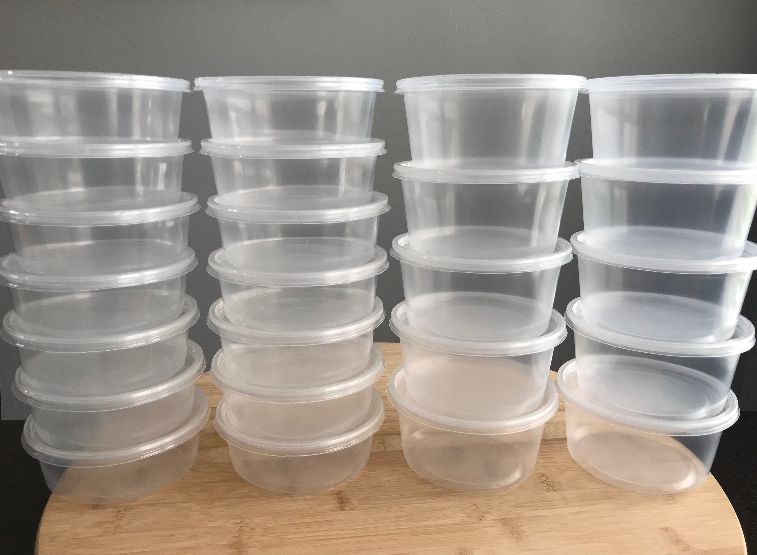 6Oz8Oz12Oz16Oz32Oz Plastic Containers With Lids Slime - Etsy