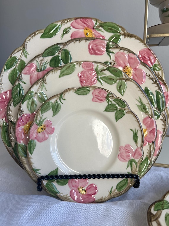 Vintage Franciscan Desert Rose China Set: 56-piece Hand-painted