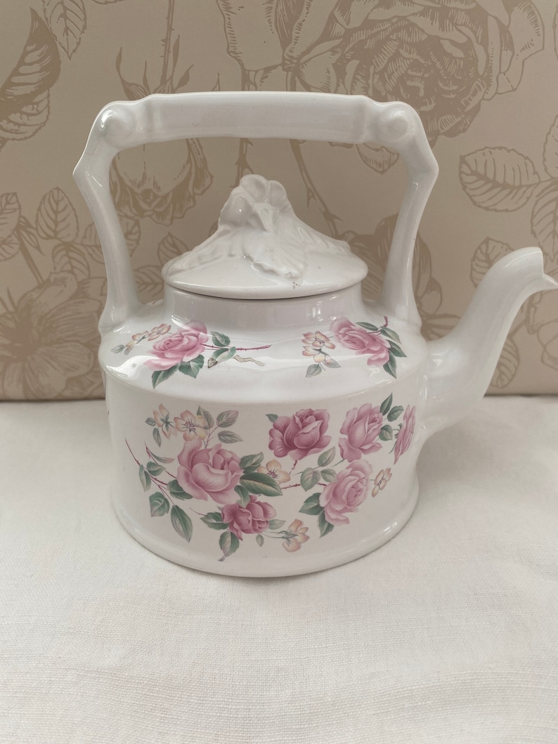 Vintage Teapot / Arthur Wood / England / Rose Teapot Etsy