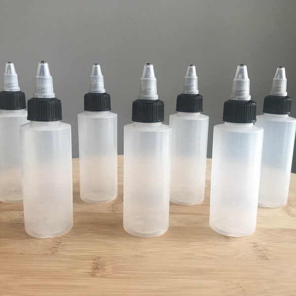 2oz. Plastic Container | Squeeze Bottle | Applicator Bottles | Refillable Bottles | Cosmetic Bottles for Lotion, Serum, Hair Oils, Skincare