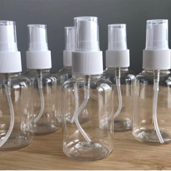 2oz. Mini Spray Bottles | Plastic Bottles| Clear Bottles