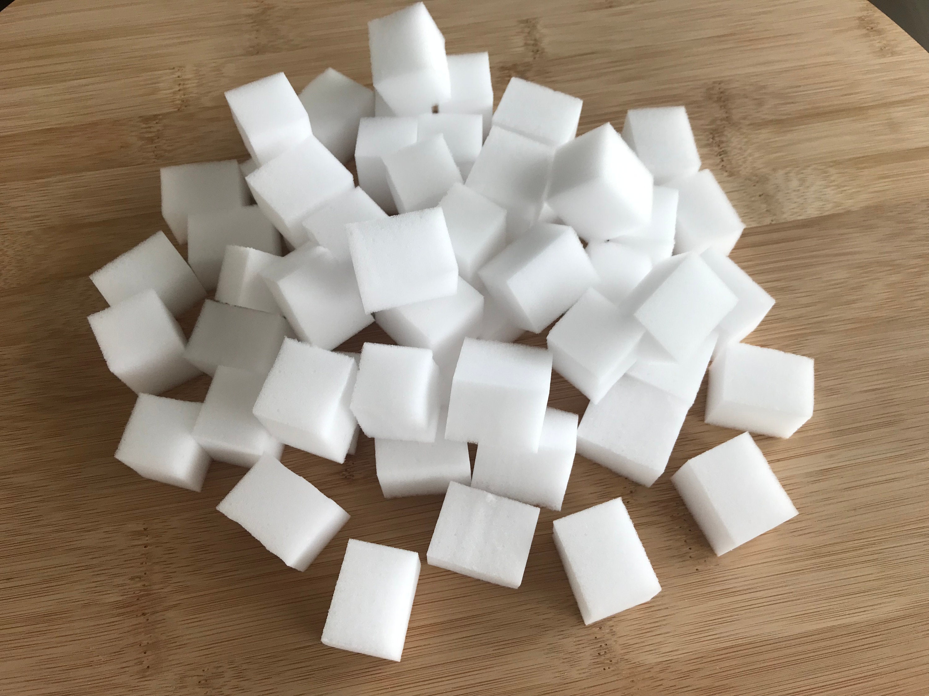 Square Styrofoam Cubes, Three Different Sizes 8x8x5 Cm 3x3x2 9x9x6 Cm  3.54x3.54x2.36 10x10x7 Cm4x4x2.75, Soft Cubes Sold in Sets 